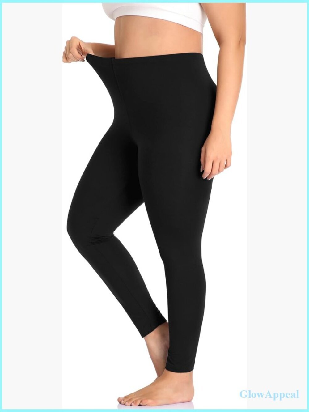 Plus Size High Waist Stretchy Leggings Full Length Yoga Pants